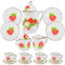 Puppengeschirr Porzellan UieaMsio 15pcs Puppenhaus Zubehör,Puppenhaus Möbel Miniatur Teeservice Set, Miniatur Möbel Miniatur Porzellan Teeservice Geschirr Miniatur Teeservice Set Puppenhaus Dekor
