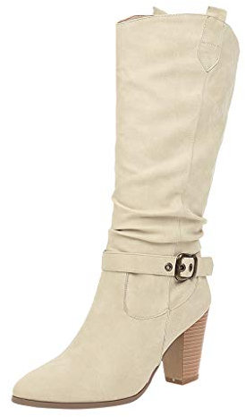 CXKOLD Stivali Tacco Stivaletti Donna Primaverili Stivali Texani Donna Alti Moto 38 Stivaletti Bassi Texani Estivi con Cerniera Anfibi Estivi