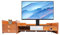 fennnds Supporto per monitor con 3 cassetti e supporto per cellulare, chiave, supporto per stampante, supporto da scrivania, accessori per laptop, computer, notebook, iMac, PC, libri, gadget per la