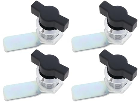 LT Easiyl Lot de 4 Loquets Pivotants à Poignée en T de 28 Mm avec Verrouillage par Le Pouce pour Armoire Tiroir Armoire de Bureau Classeur Boîte Aux Lettres