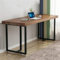 LQDMAER Lot de 2 Pieds de Table rectangulaires en Forme de T - Cadre de Table en métal Noir pour Salon, Bureau, Banc, Table à Manger (Forme T, 45x40cm)