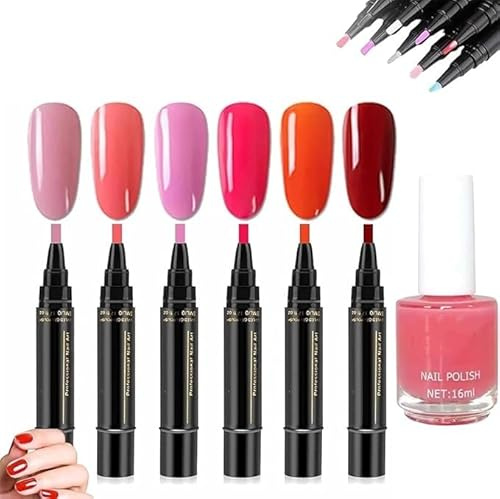 Polishey Nails Pens, Polishey Nail Pen Set,P-olishey Nail Polish Pens Uk, 3 in 1 Gel Nail Polish Pens,Multi Color Nails Polish Gel Pen 8 ml,Soak off UV LED N-ail Varnish Nails Tools(C, 1 Set)