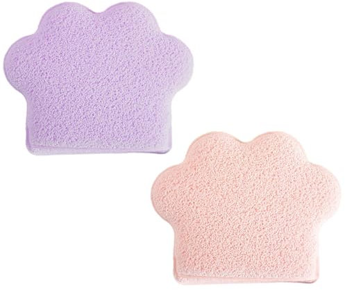 Ungtyb Makeup Remover Sponge, Enlarged Cat Paw, Soft Reusable Glove Type, Compressed Facial Sponges Ideal for Skincares and Bathing, 5.1 X 4.13 X 0.78 Inches