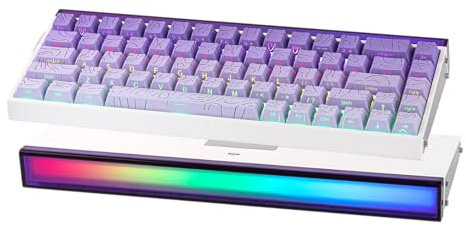 EPOMAKER Aula Hero68 HE Clavier pour Jeux Magnétique Filaire, Actionnement Ajustable 0.01mm, Switch à Effet Hall Rapide 8kHz, Boîte RVB, Rétroéclairage, Programmable, 65% QWERTY (Pourpre)