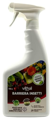 VITHAL Insetticida Barriera Insetti Bio 750ml - Protezione Naturale Contro Afidi, Tripidi e Mosche bianche - Consentito in Agricoltura Biologica