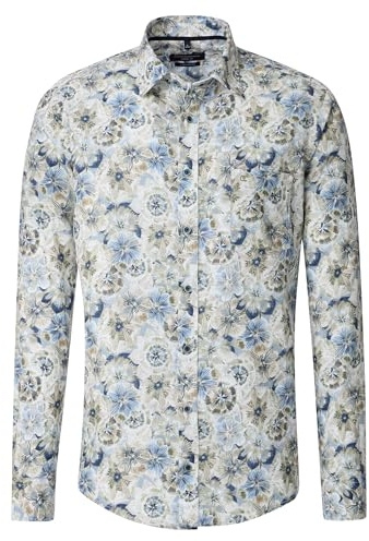 CASAMODA Leinenhemd Print Casual Fit