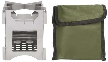 Tragbarer Edelstahl faltbarer Holz brennender Herd Mini kocher Outdoor Camping Wandern Picknick