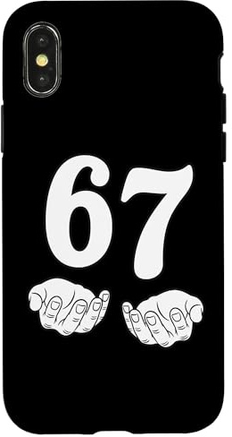 Six Seven 6 7 Funny 67 Gen Alpha Slang 6-7 Meme School Case for iPhone X/XS