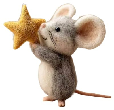 Beiykhera 8×4 cm Maus Kuscheltier Filz Maus Plüschtier Niedliches Stofftier Zum Kuscheln & Spielen Weich Plüschmaus Kuscheltier Für Kinder Plüsch Nagetier Tischdekoration