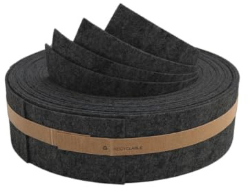 zaun|zu® Design Vlies Akzentstreifen 4er Set VIERTEL 4,7cm x 255cm Sichtschutzstreifen für Doppelstabmattenzaun | Privatsphäre im Gartenzaun, nachhaltig und wetterfest Anthrazit 2,55m