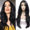 Xiweiya Perücke, lang, natürlich, gewellt, Lace-Front, synthetisches schwarzes Haar, hitzebeständige Faser, für Damen, Alltag, 61 cm