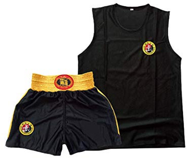 Inlefen Niños Sanda Clothing Boys & Girls Adult Set de Boxeo Pantalones Cortos de Boxeo Muay Thai Clothing Artes Marciales Entrenamiento Wear Sportswear