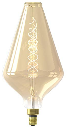 CALEX Vienna XXL LED Lampe, E27 Fassung, 4W Filament Leuchtmittel, Dimmbar, Dekorative Glühbirne Gold, Warmweiß