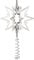 Georg Jensen Top Star - Palladium plattiert Messing mit rotem Band - klein