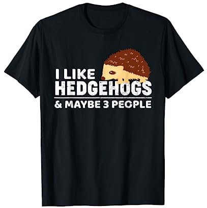 I Like Hedgehog T Shirt Clothes Art Gift Idea Kids Women Men T-Shirt