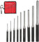 Steel Center Punch, 9 Piece Roll Pin Punch Set, Mechanics Professional Tool Kit for Breaking or Drilling Walls, Concrete, Stones or Other Materials