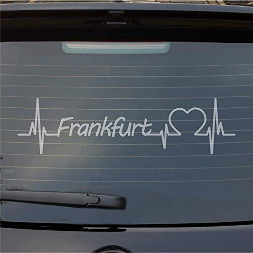 Hellweg Druckerei Frankfurt Herz Puls Stadt Liebe Auto Aufkleber Sticker Heckscheibenaufkleber