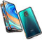 Coque Note 9S/Note 9 Pro Adsorption Magnétique Housse [Métal Cadre] [Avant arrière Verre trempé] Alliage D'aluminium Upgraded Version Cas 360 degrés Antichoc Cover Case - Noir