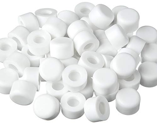 Outus 15 Pcs Rubber Door Stop Silicone Replacement Door Stop Caps Tips Bumpers for Wall and Floor Protection, Universal Size (White)