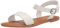 Amazon Essentials Sandales à Double Bride avec Boucles Femme, Blanc, 42 EU Large