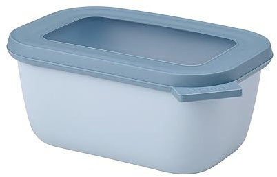 Mepal - Multi Bowl Cirqula Rectangular - Vorratsdose mit Deckel - Geeignet als Luftdichte Aufbewahrungsbox für den Kühlschrank, Mikrowellengeschirr & als Frischhaltedosen - 750 ml - Nordic Blue