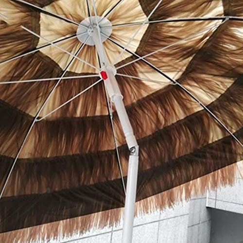 HXFAFA Neigbar Stroh Sonnenschirm Bespannung Gartenschirm Wasserabweisende Bespannung Strohschirm wasserdichte Knickbar Neigbar Balkon Deck Höfe (Ohne Basis)