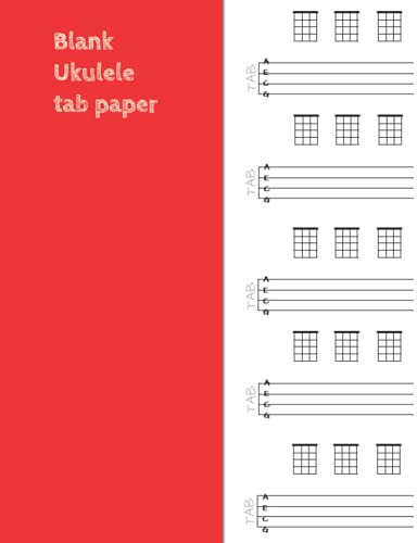 Ukulele tab notebook: Chords and tablature, 8.5x11, 100 Pages (Music Books)