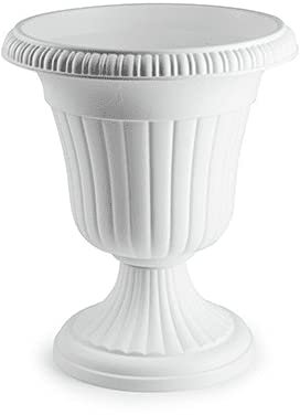 CABLEPELADO Maceta Copa, Macetero Copa, Florero Copa, Diseño Roma, Macetero Redondo, Tiesto, Fabricado en PP5 Apto balcón, jardín, Patio, Interior, 37 cm diámetro x 43 cm Altura, Color Blanco