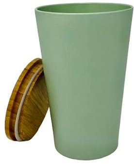 KeMar Kitchenware Tischabfalleimer mit Deckel, Kunststoff, Mülleimer, Abfalleimer, Kosmetikeimer (Mint, 1,2 L)