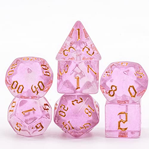 World of Dice Würfelset - 7 Rollenspiel-Würfel im Set, für Pen and Paper, z. B. Dungeons and Dragons (D&D), Das Schwarze Auge (DSA), Pathfinder, Shadowrun, Aborea, ...