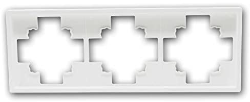 3er Set SHALLOW Rahmen, 3-fach, 225x80x10mm, weiß, minimalistisches Design mit samtiger Oberfläche