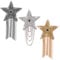 3 Stück Bügelbilder Stern Patches zum Aufbügeln,Strass Star Applikation Bügelbild mit Ketten Quaste, Bügelflicken Aufnäher für Kleidung Kleid Hosen Jeans Hüte Taschen