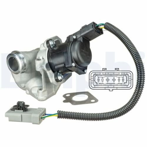 DELPHI EG10434-12B1 AGR-Ventil Abgasrückführungsventil ohne AGR-Kühler Kompatibel mit FORD Focus II Schrägheck DA, HCP, DP 1229960 1254382 1313847