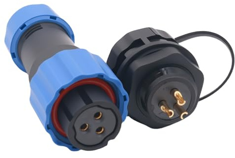 Elecbee Connettore di saldatura SP17 3 poli, IP68 connettore femmina spina e maschio presa 3 poli SP17 3 pin impermeabile cavo satellitare connettore utilizzato per lampade esterne 380V 10A