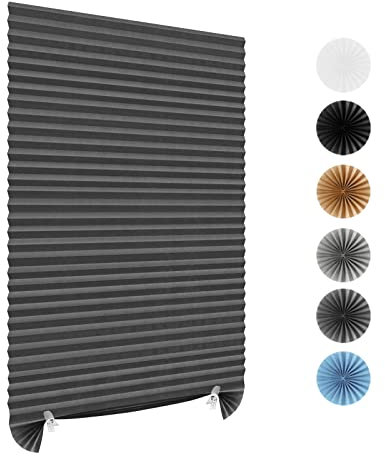 Temporary Blackout Blinds, No Drill Stick-On Curtains for Bedroom Kitchen Bathroom Windows, Thermal Privacy Protection, Easy Fit With Clips