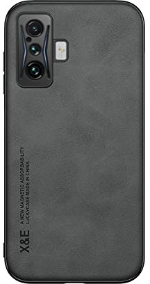 Kepuch - Hülle für Redmi K50 Gaming/K50G/Poco F4 GT, Schwarz, Magnetisch, Polyurethan + PC, Einfache Telefonhülle, Einfarbig
