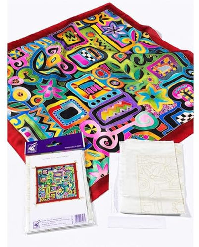 PAINT IT EASY NEU Gutta-Tuch 55x55, Pongé 08, Motiv 'Palace'