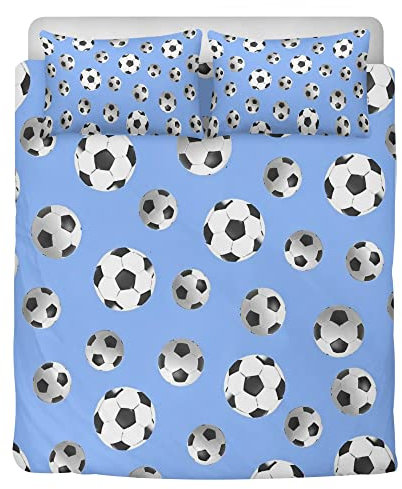 Bettwäsche, Bettwäsche Set - Bedding - Bettbezug Set Bettwäsche Set 3 Teilig Bettbezüge Mikrofaser Mit Reißverschluss (B,90x200/80x80x2)