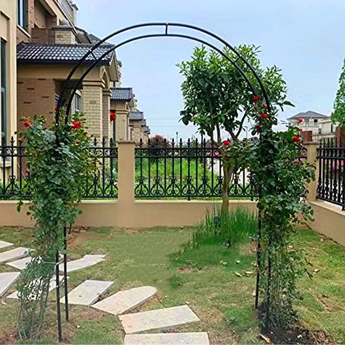 KADEUX Außen Kletterpflanzen Rosenbogen, Wetterfest Rankbogen Rankhilfe Gartenbogen, Weinreben Clematis Rosen Rankgitter Bogen Mit Basis, 2.2m Höhe (Size : 2.9x2.2m/9.5x7.2ft)