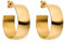 PURELEI® Glowing Ohrringe (Gold, Silber, Rosegold), Wasserfeste Creolen in breitem Design für Damen, Elegante Ohrringe aus Edelstahl, Geschenke für Damen (Gold)