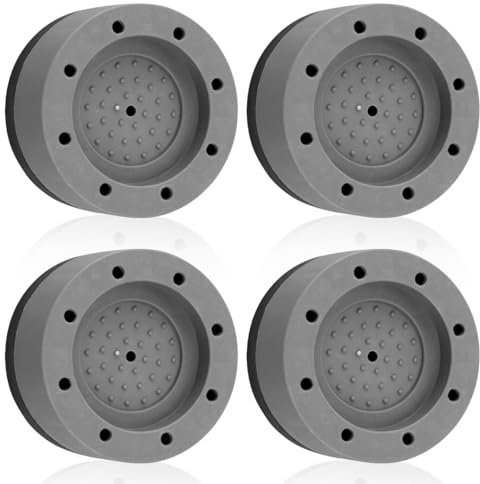 4PCS Washing Machine Feet Pads, GLADFRESIT Anti-Vibration Rubber Mat, Non-slip Shock Absorbers Anti-deviation Supports for Dryer, Dishwasher