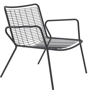 MONDO VIRO un mondo a casa tua Mondo Viro Niedriger Sessel aus lackiertem Metall Roma, Gartenstuhl, 72 x 74 cm, 78 cm