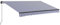Outsunny tenda da sole a bracci pieghevoli Tenda da sole con manovella, 350 x 300 cm, UV30+ tenda da sole per patio angolo 45-85°, tende da sole per balconi con rivestimento impermeabile, montaggio a