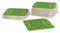 Alerte Flyer sous-Verres pour Verres I sous-bocks Football (50 pièces) en Carton carré (9,3 cm x 9,3 cm) I Décoration de Table EM avec Terrain de Football Vert