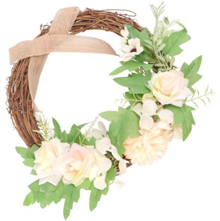 Ciieeo Hochzeitsdekoration 1stk Künstliche Girlande Türkranz Vorn Hochzeitsblumenkranz Blumenkranz Der Haustür Blumenkranz Vor Der Haustür Hochzeitskranz Halloween Plastik Künstliche