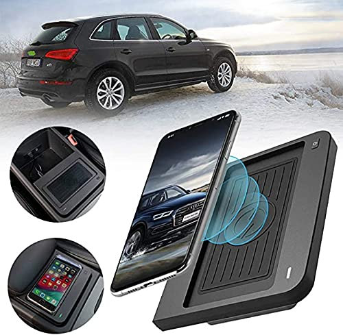 Car Wireless Charger, for a-u di Q5 SQ5 2018 2019 2020,10W Embedded wireless Charger for All Qi Phone a-u di Q5 SQ5 Center Console Accessory Panel Phone Charger Pad