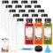 Sweetness Lot de 20 bouteilles de jus vides en plastique de 300 ml avec bouchons, réutilisables, récipients transparents avec couvercles noirs