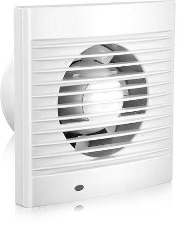 Luqixcey 4 Inch Extractor Fan - Silent, Energy Saving Wall Mounted Bathroom Ventilator With Timer