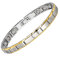 YUNCHUANG Titanium Magnetic Therapy Bracelet for Men & Women, Stainless Steel with Silver & Gold Finish, Pain Relief & Energy Balance