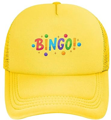 Melbrakin Bingo-Spiel-Mütze, verstellbar, lustig, modisch, Netz-Baseballkappe für Erwachsene, für Männer und Frauen